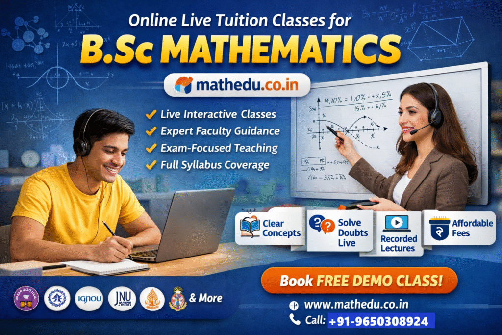 Online Live Tuition Classes for B.Sc Mathematics