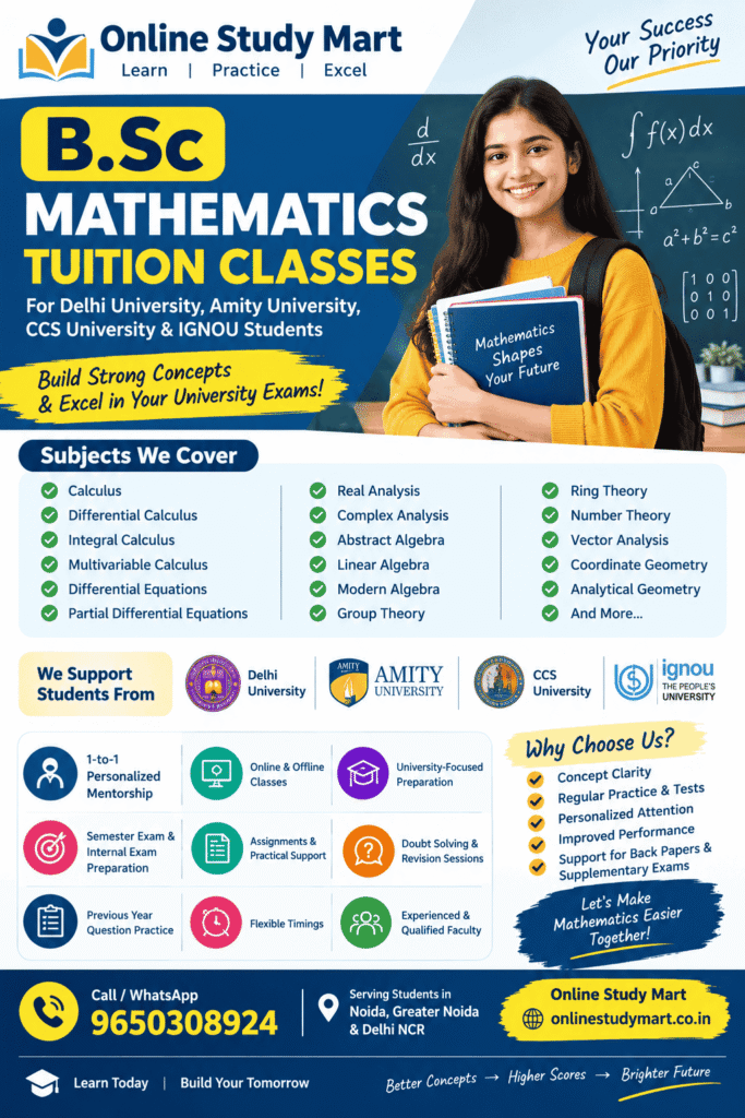 Differential Calculus Tuition for B.Sc Mathematics Students